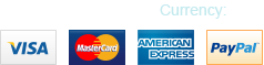 We accept Visa, Mastercard, American Express, and PayPal